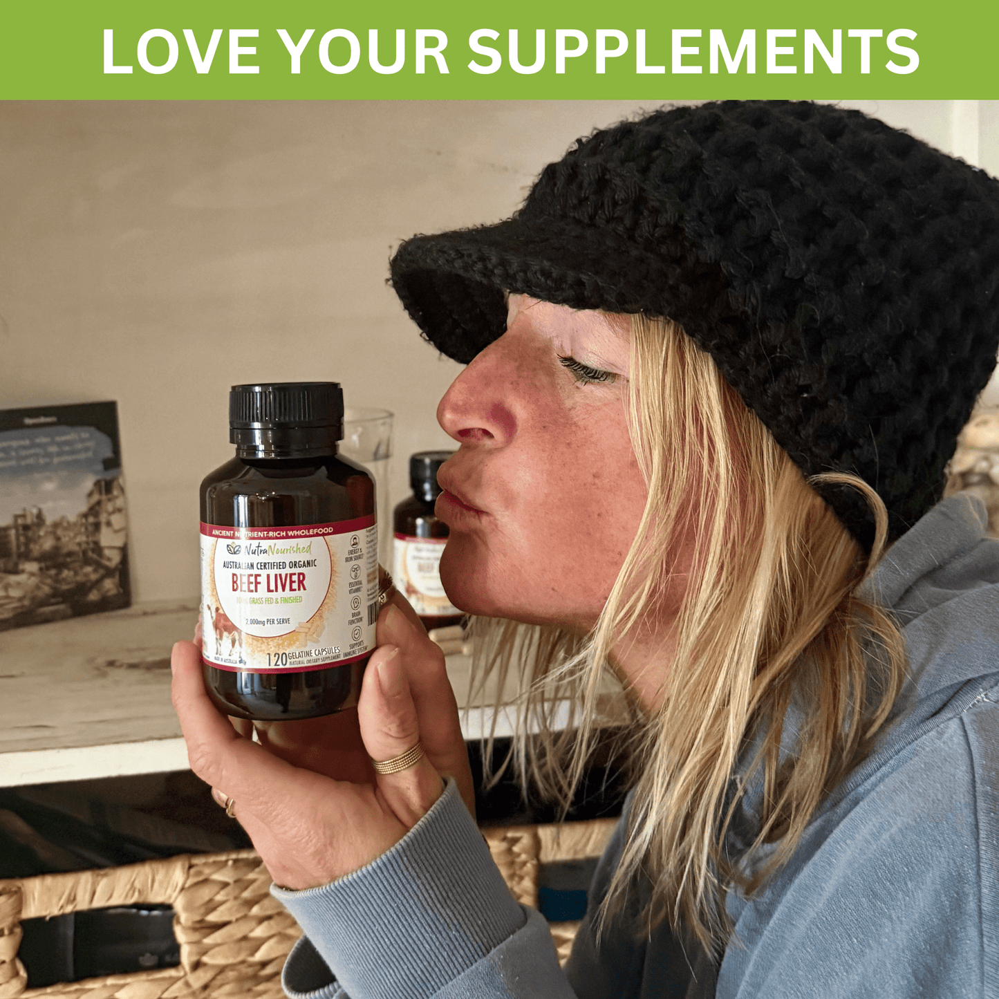 Rosy Brown Beef Liver Capsules | Organic 100% Grass-Fed Australian Beef Liver Supplements