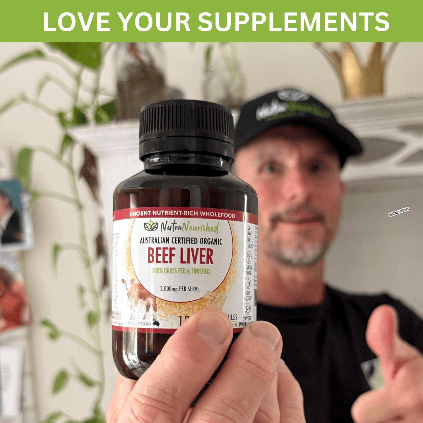 Rosy Brown Beef Liver Capsules | Organic 100% Grass-Fed Australian Beef Liver Supplements