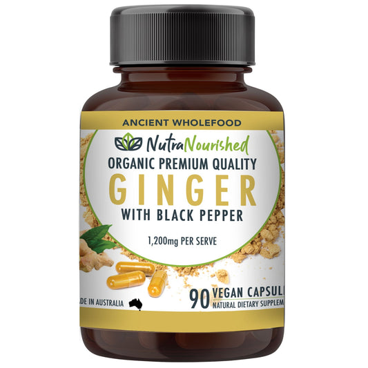 Dark Khaki Ginger Buffered with Black Pepper (1,200mg) 90 Vegan Capsules