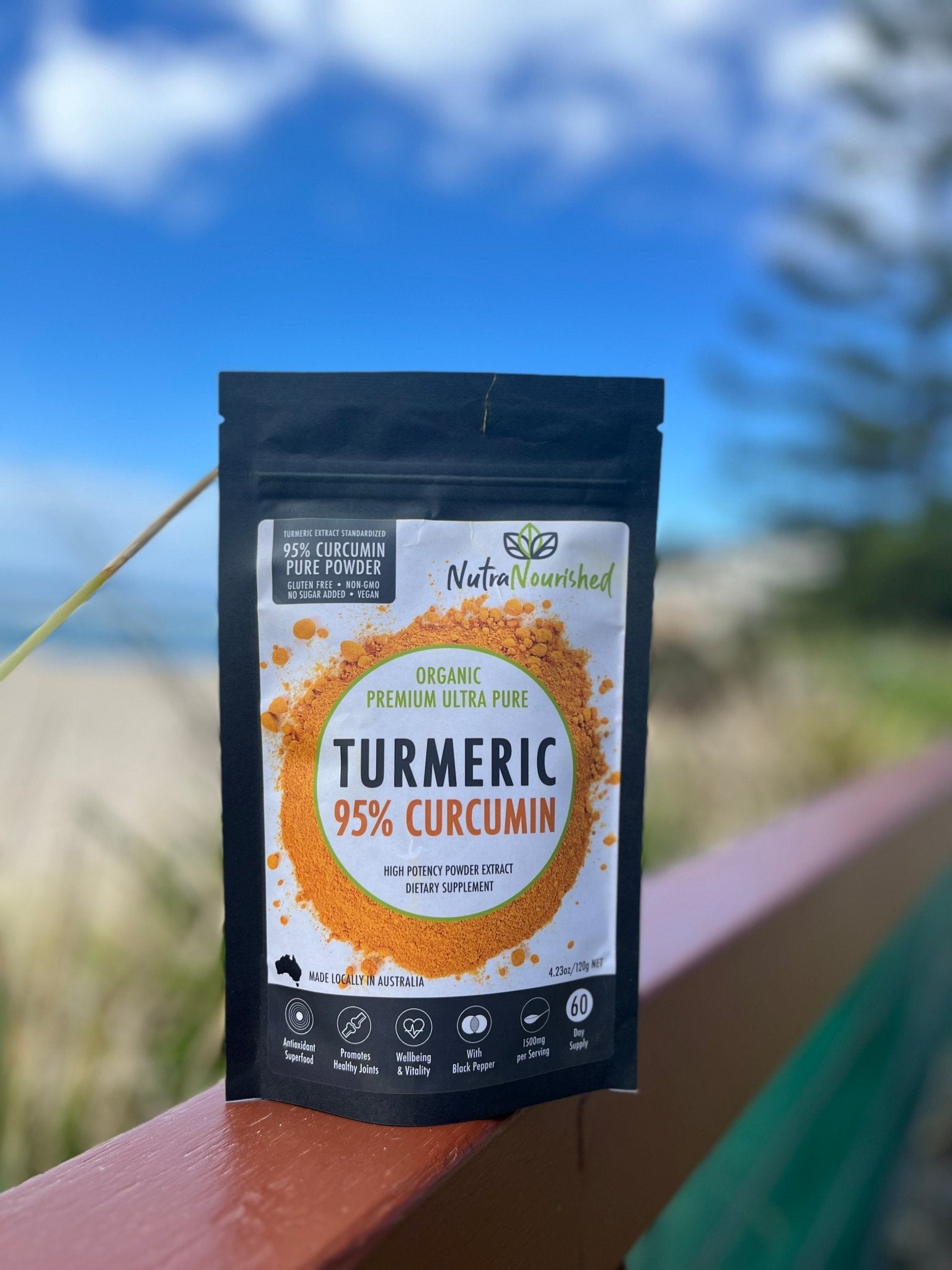Dark Slate Gray Turmeric Powder - Organic Pure Turmeric Extract 95% Curcumin Buffered with Black Pepper