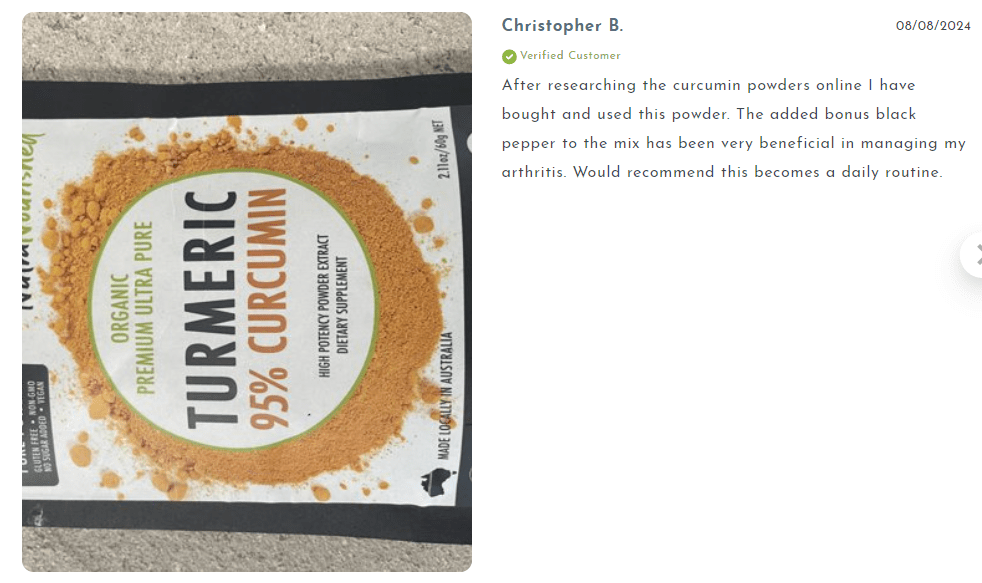 Light Gray Turmeric Powder - Organic Pure Turmeric Extract 95% Curcumin Buffered with Black Pepper