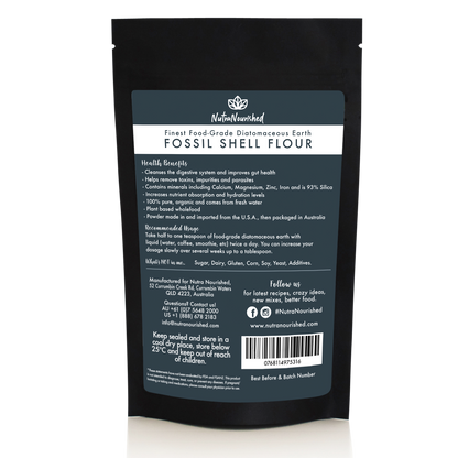 Dark Slate Gray Fossil Shell Flour Powder - Food Grade Diatomaceous Earth