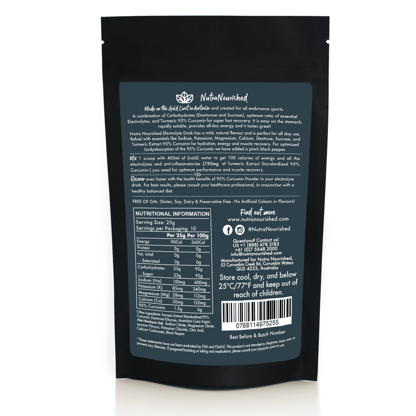 Dark Slate Gray Electrolyte Hydration Powder – 150g – Sodium, Magnesium, Potassium – Supports Energy & Recovery