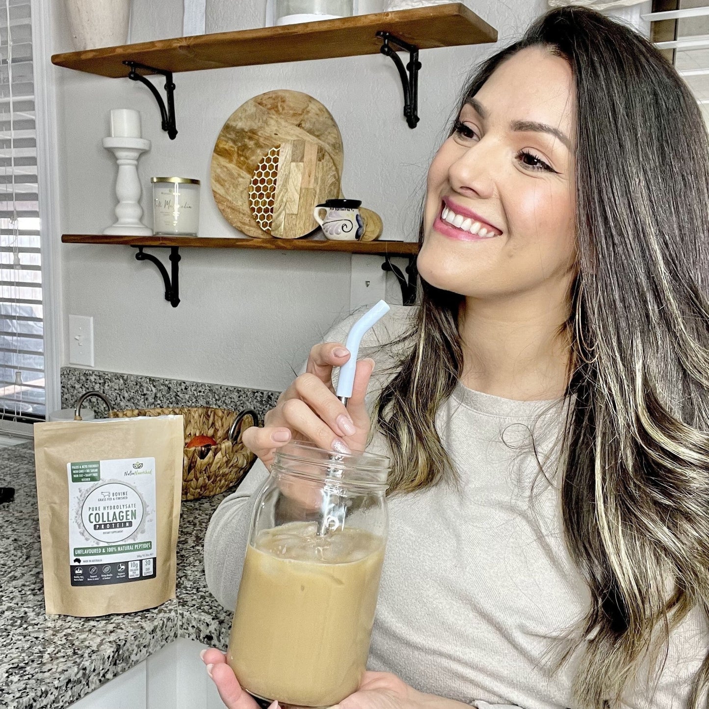 Dark Gray Bovine Collagen Peptides Powder