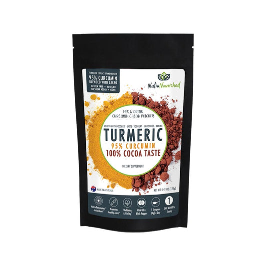Dark Slate Gray Turmeric 95% Curcumin Extract w/ Cocoa Flavour - Pure & Organic - 1500mg Turmeric Powder With Black Pepper