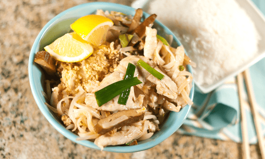 Chicken Pad Thai Recipe: The Perfect Pair with Super Greens Juice - Nutra Nourished