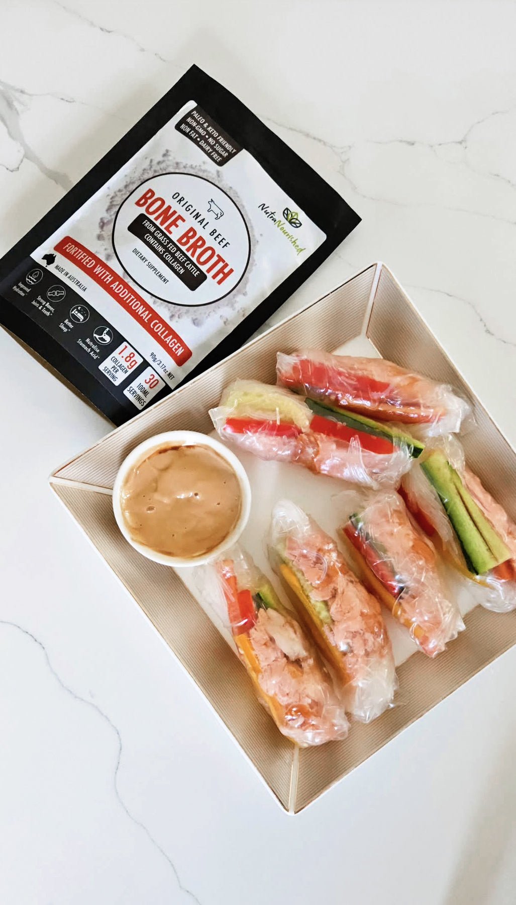 Holiday Recipe #3: Festive Rice Paper Rolls - Nutra Nourished