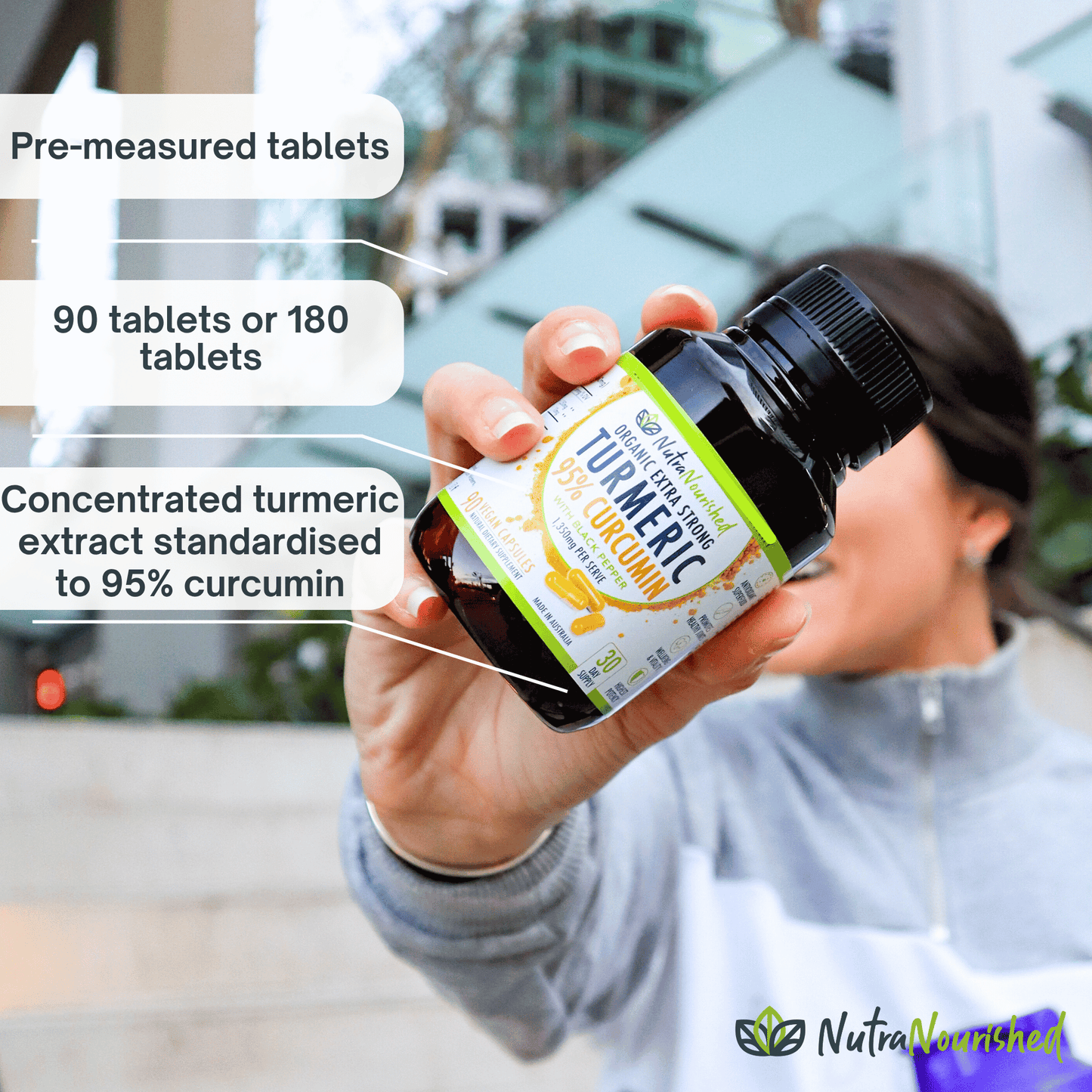 White Smoke Organic Curcumin 95% Turmeric Tablets