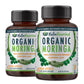 Dark Slate Gray Organic Pure Moringa Leaf Capsules - Australian Grown - 2 x 60 Vegan Capsules/ 2 x 1 Month Supply