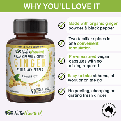 White Smoke Ginger Buffered with Black Pepper (1,200mg) 90 Vegan Capsules