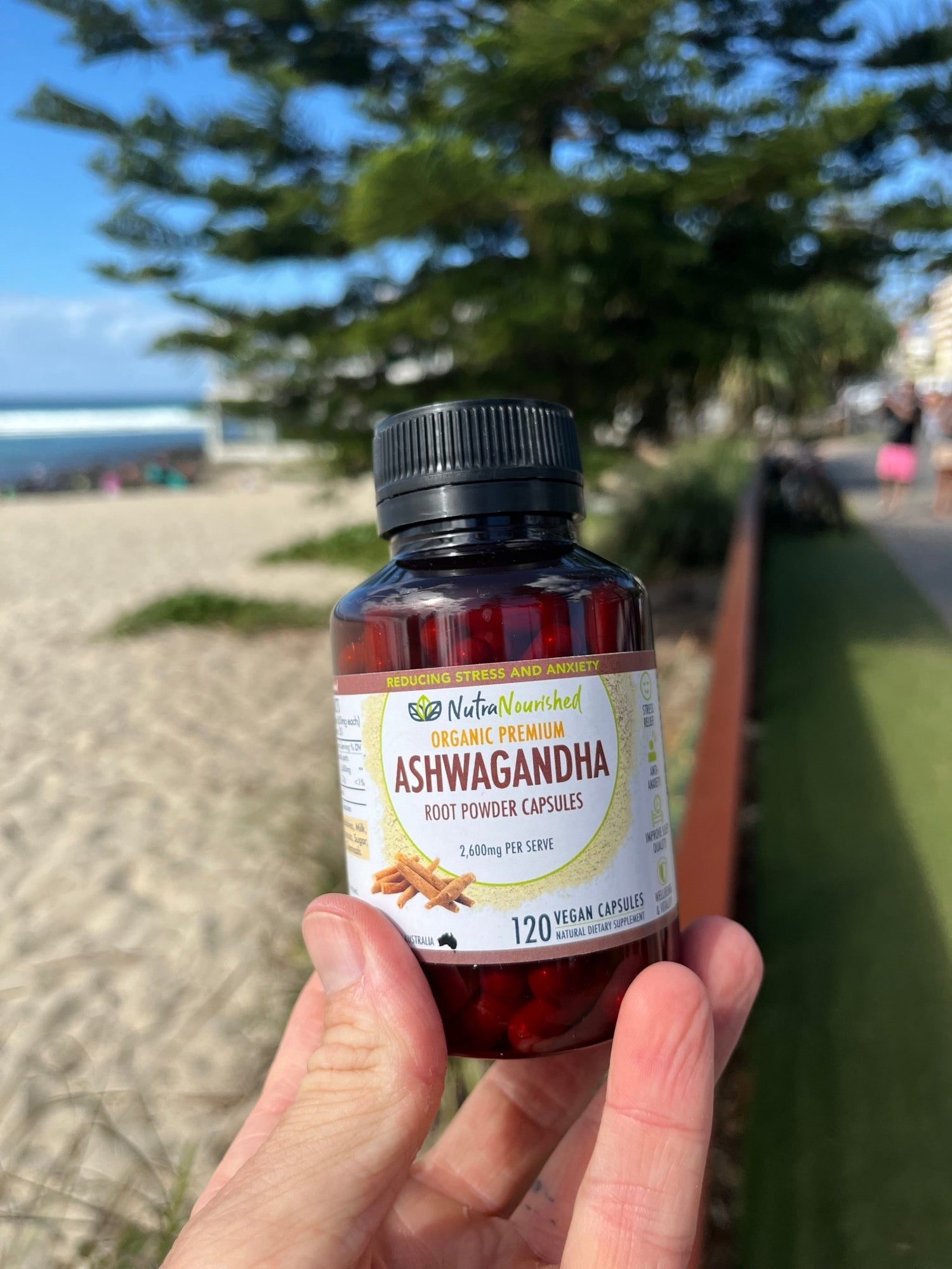 Tan Ashwagandha Tablets – 2,600mg – 120 Vegan Tablets – Supports Stress & Adaptation – Made in Australia