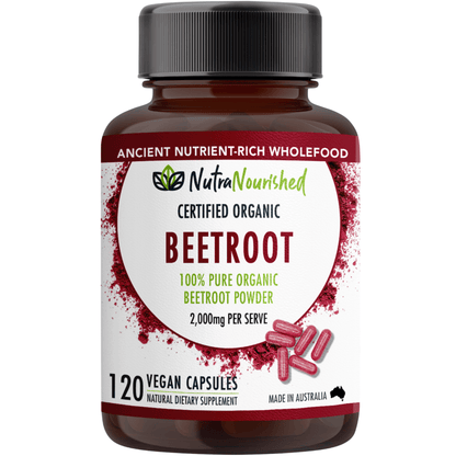 Black Beetroot Capsules Certified Organic | Natural Beetroot Supplement Made in Australia