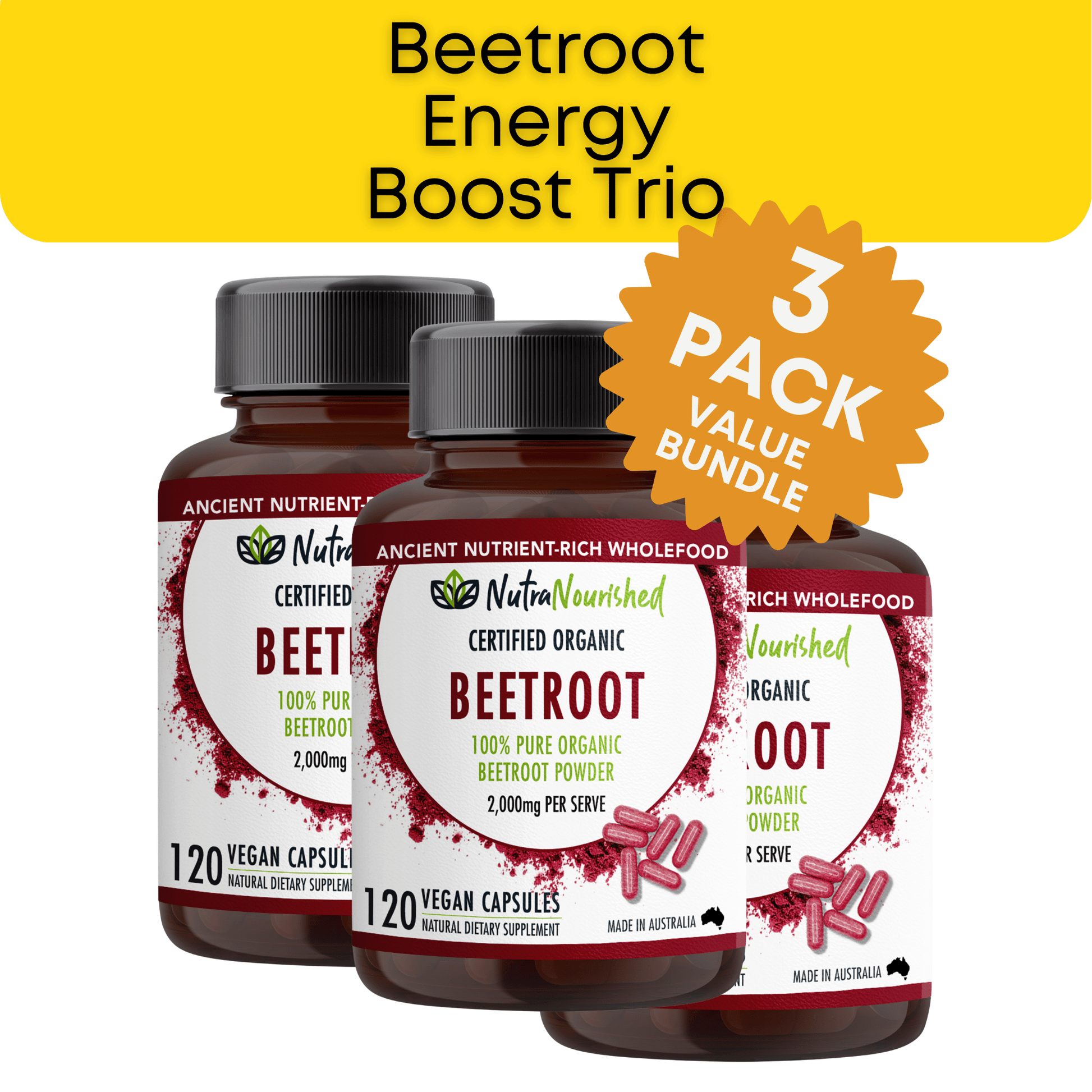 Beetroot Energy Boost Trio Collection - Hidden Nutra Nourished d0c1c920-ba90-43e9-b0cf-fcf457b1c1a6