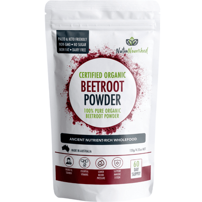 Light Gray Beetroot Powder Certified Organic | Natural Beetroot Supplement Made in Australia