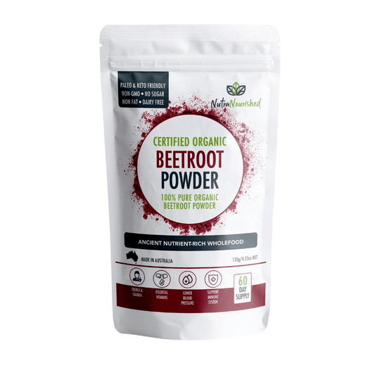 Light Gray Beetroot Powder Certified Organic | Natural Beetroot Supplement Made in Australia