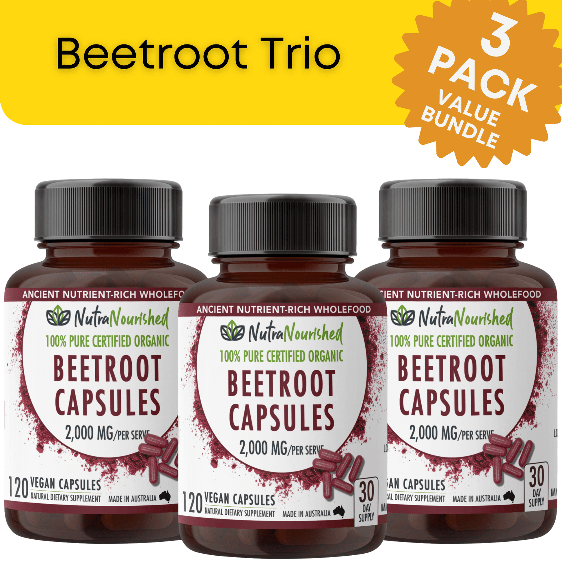 Beetroot Trio Dietary Supplement Nutra Nourished Beetroot_Energy_Boost
