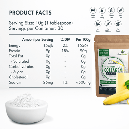 Bovine Collagen Peptides Powder Dietary Supplement Nutra Nourished COLLAGEN_BOVINE_300G