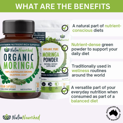 Buy 1 Get 1 FREE Dietary Supplement Nutra Nourished BUNDLE_MORINGA_90CAPS-MORINGA_60G