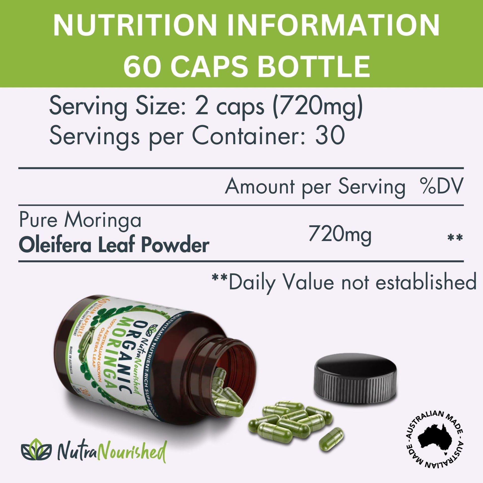 Buy 1 Get 1 FREE Dietary Supplement Nutra Nourished BUNDLE_MORINGA_90CAPS-MORINGA_60G