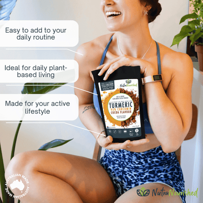 Curcumin 95% Turmeric Powder w/ Cocoa Flavour Dietary Supplement Nutra Nourished COCOA_NEW_125_FBM