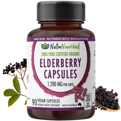 Elderberry Capsules Dietary Supplement Nutra Nourished ELDERBERRY_CAPS_90