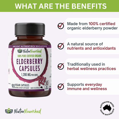 Elderberry Capsules Dietary Supplement Nutra Nourished ELDERBERRY_CAPS_90