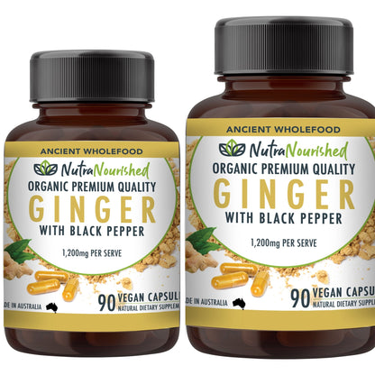 Dark Khaki Ginger Buffered with Black Pepper (1,200mg) 90 Vegan Capsules