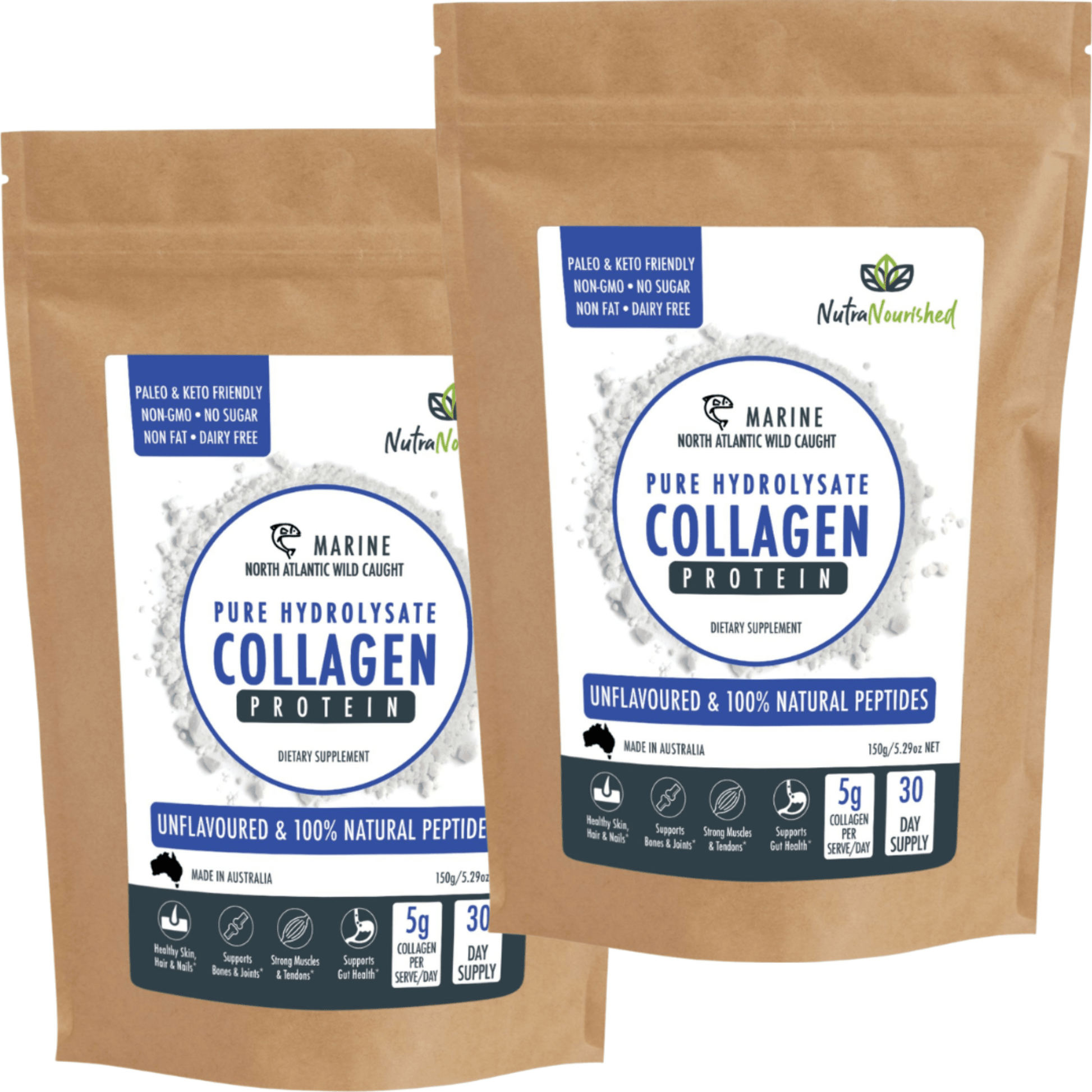 Marine Collagen Powder Bundle Dietary Supplement Nutra Nourished COLLAGEN_MARINE_150G_V2