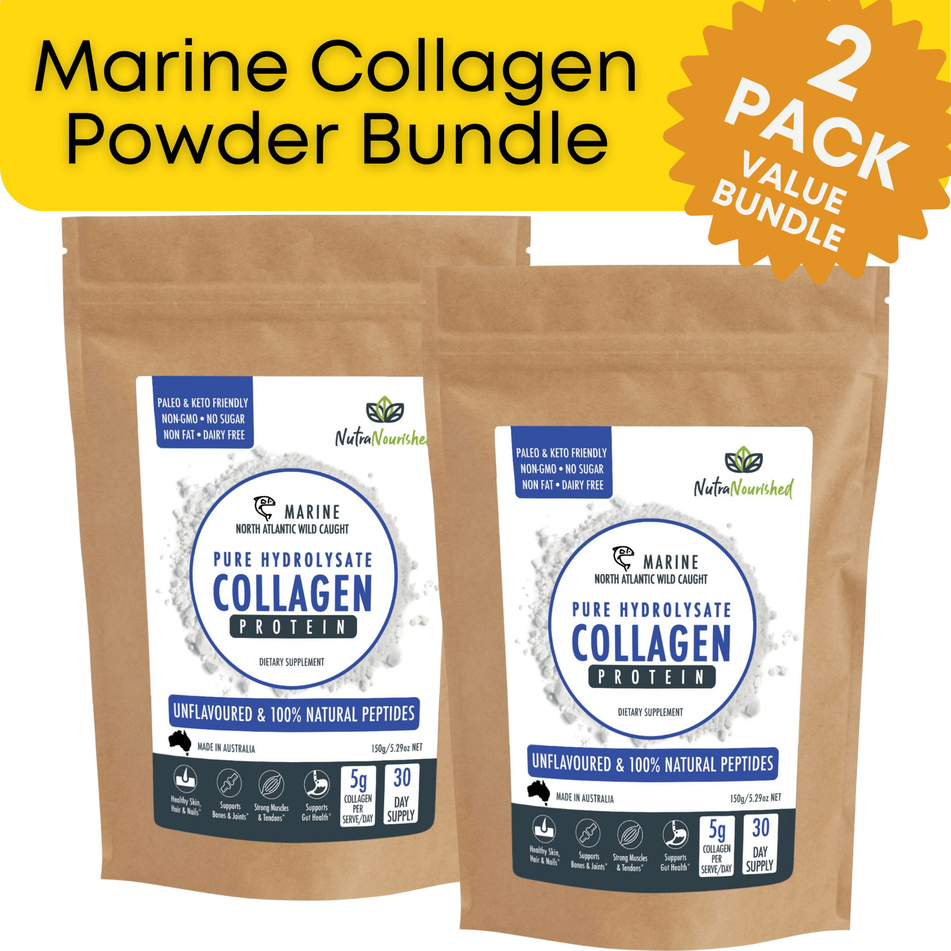 White Smoke Marine Collagen Powder Bundle