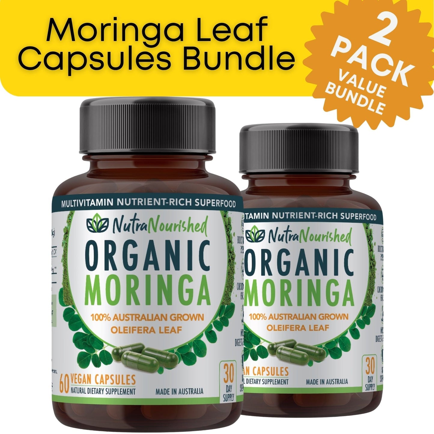 White Smoke Moringa Leaf Capsules Bundle