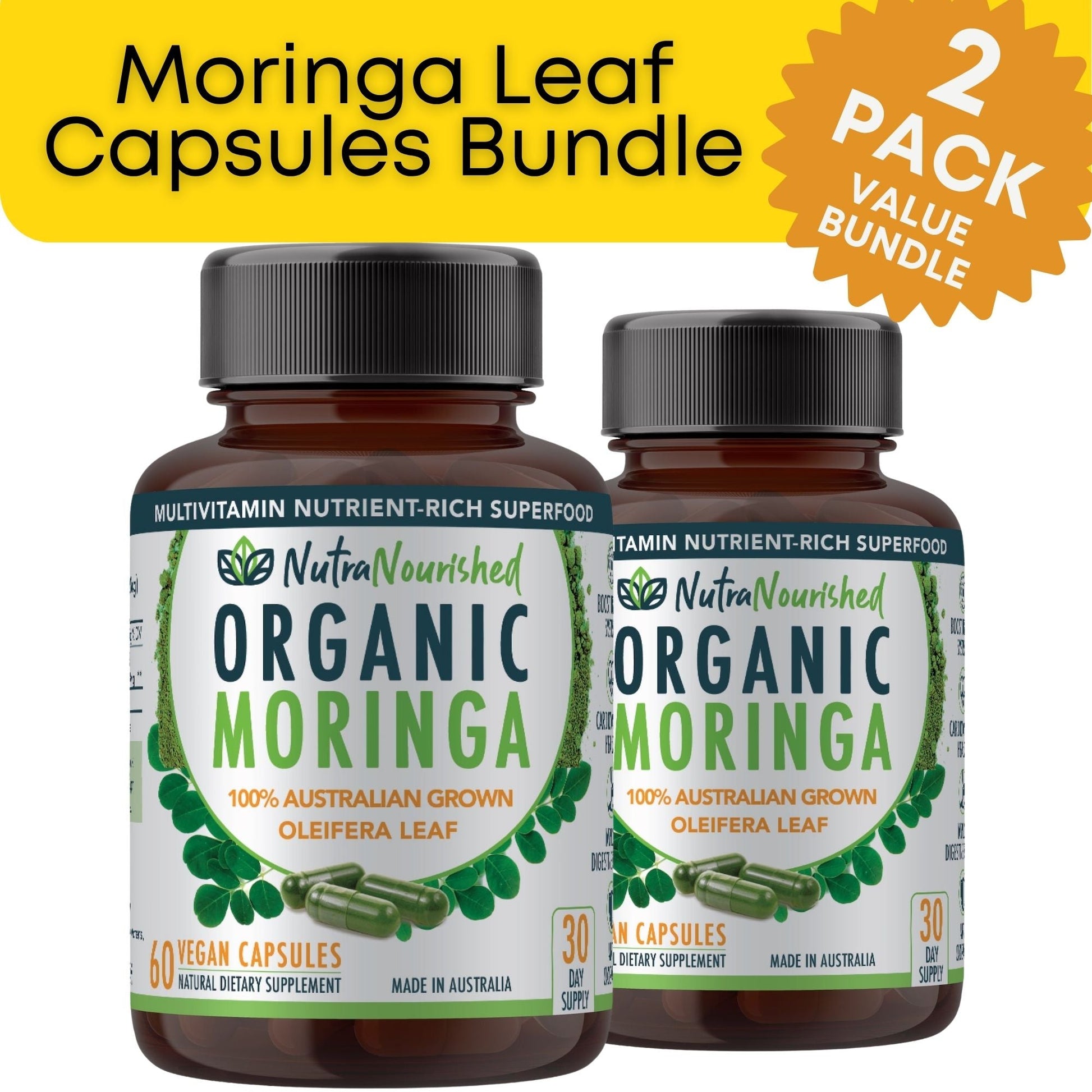 White Smoke Moringa Leaf Capsules Bundle