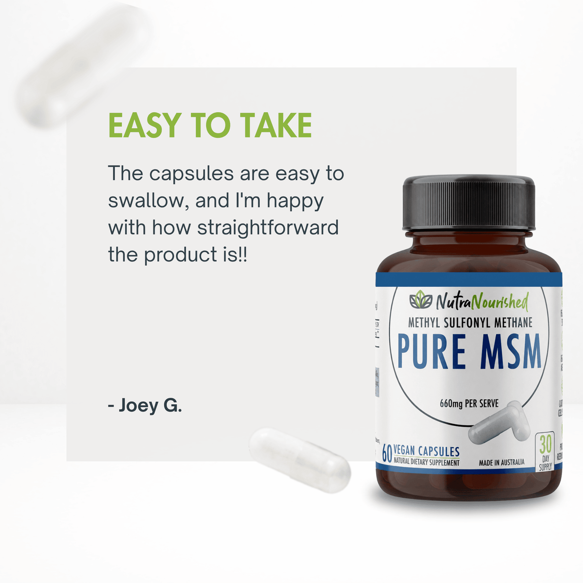 MSM Capsules Food Nutra Nourished MSM_CAPS_60