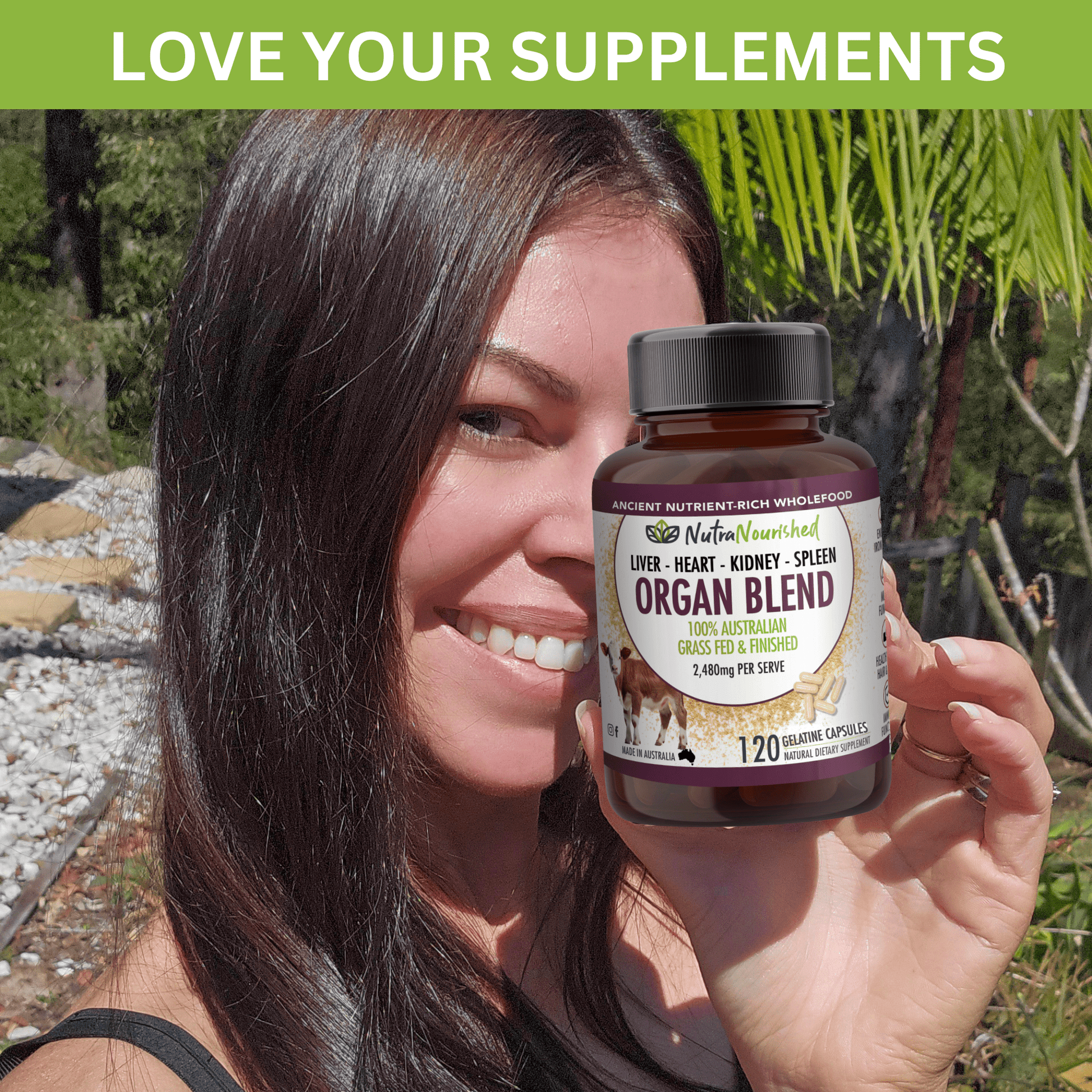 Dark Slate Gray Organ Blend Capsules | Liver, Heart, Kidney, Spleen | Organic Australian Grass-Fed Beef