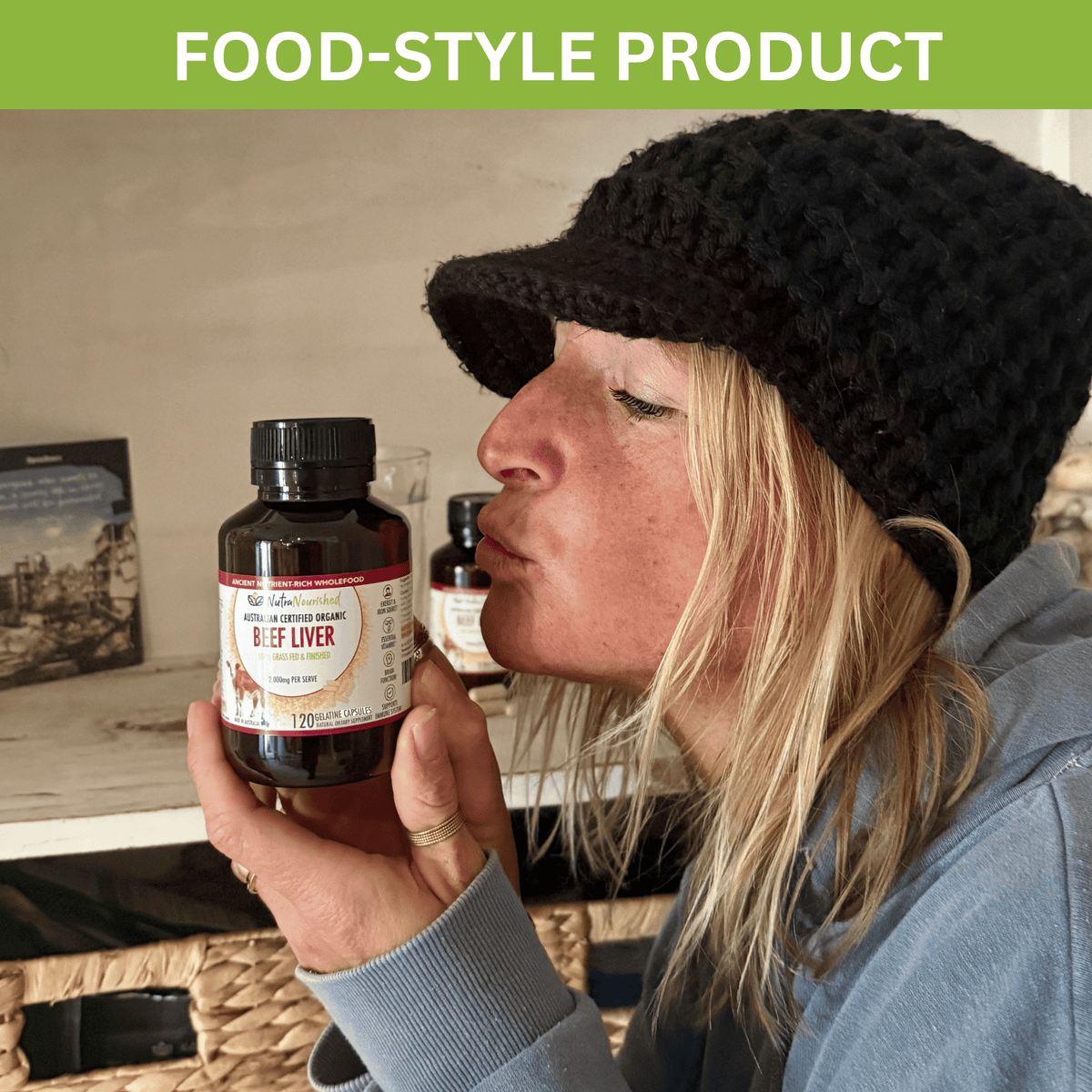 Organic Beef Liver Capsules Food Nutra Nourished BEEF_LIVER_CAPS_120