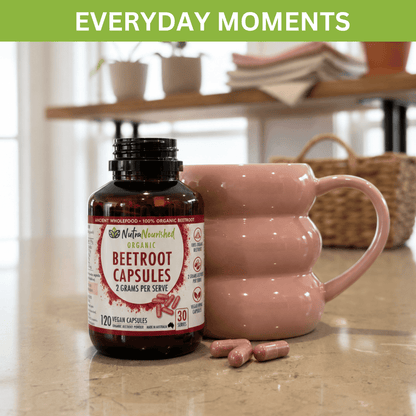 Organic Beetroot Capsules Food Nutra Nourished BEETROOT_CAPS_120