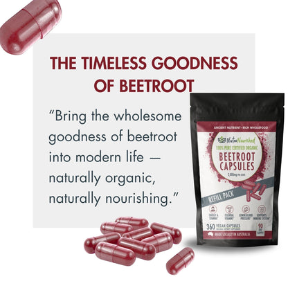 White Smoke Organic Beetroot Capsules - Refill Bag