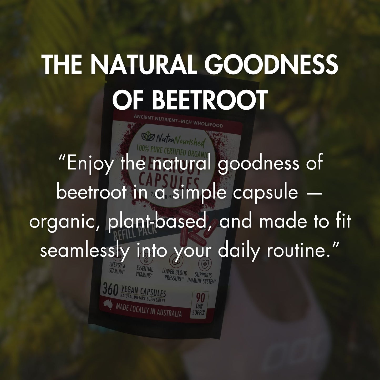 Black Organic Beetroot Capsules - Refill Bag