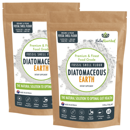 Organic Fossil Shell Flour Powder – Food Grade Diatomaceous Earth Dietary Supplement Nutra Nourished FOSSIL_SHELL_FLOUR_500_FBM