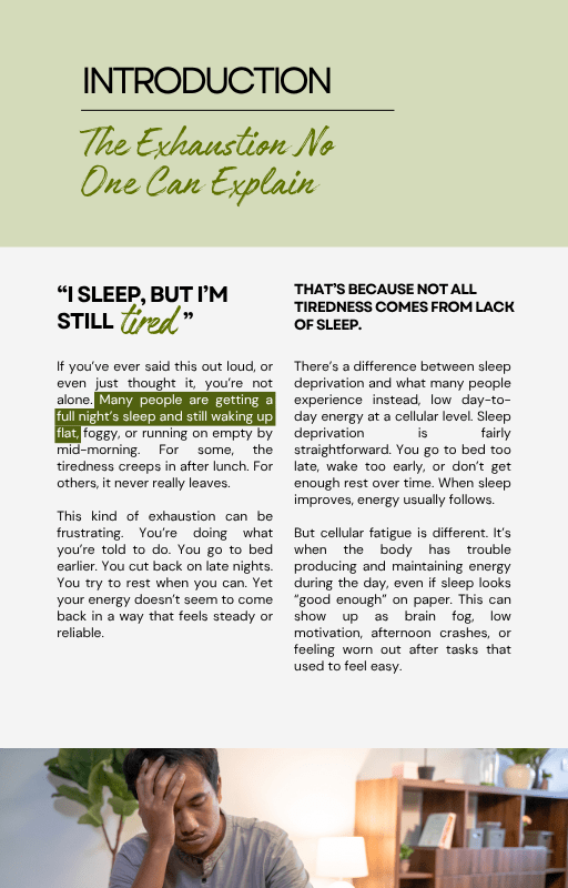 Why You’re Still Tired (Even When You Sleep) - PDF Book ebook Nutra Nourished MICRONUTRIENT_EBOOK