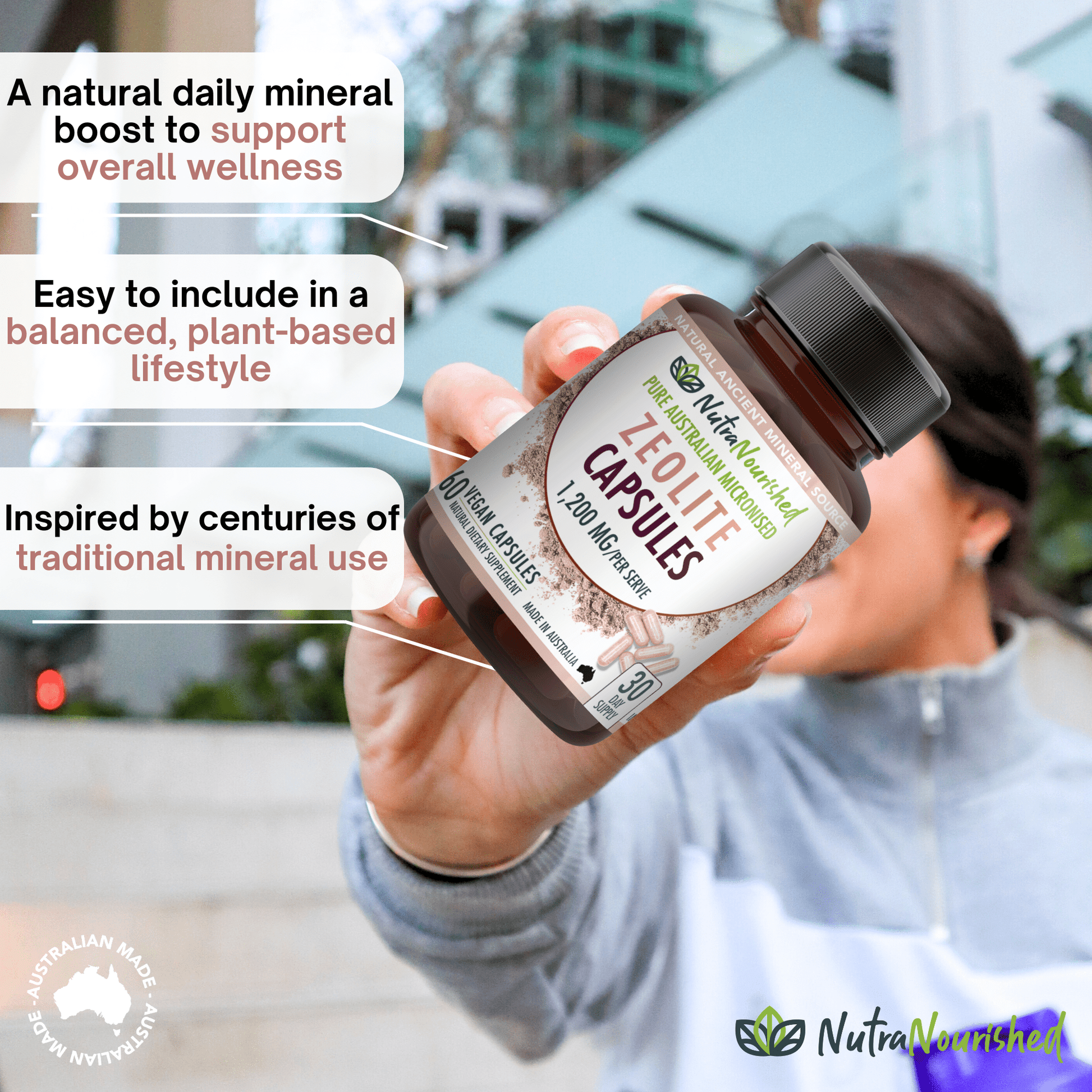 Light Gray Zeolite Capsules