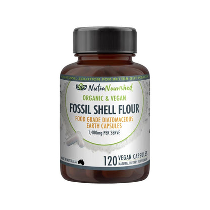 Light Gray Diatomaceous Earth Food Grade Fossil Shell Flour Capsules (1,400mg) 120 Vegan Capsules