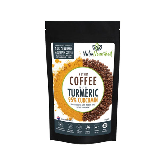 Tan Instant Coffee with 95% Pure Organic Curcumin Turmeric Extract Powder 1000mg