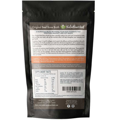 Light Gray Bone Broth Beef Powder – Premium Grass-Fed – 90g – Gut & Joint Support – Made in Australia