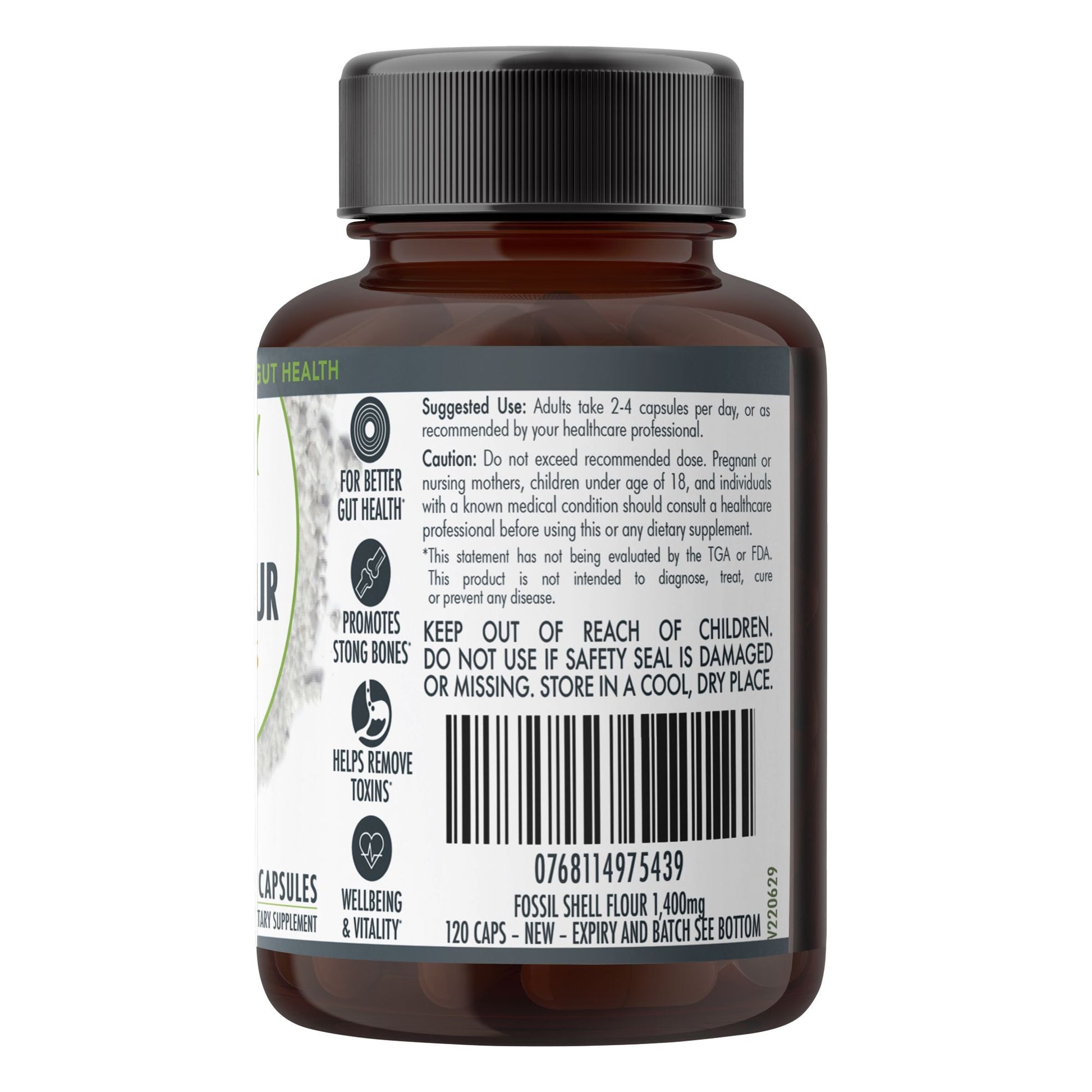 Lavender Diatomaceous Earth Food Grade Fossil Shell Flour Capsules (1,400mg) 120 Vegan Capsules