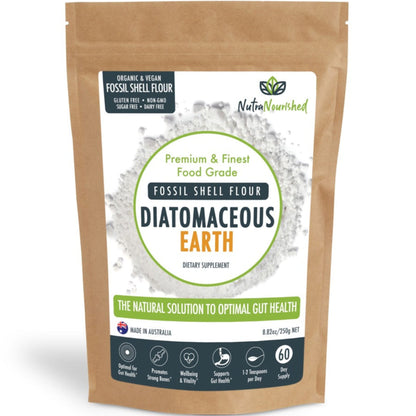 White Smoke Fossil Shell Flour Powder – Food Grade Diatomaceous Earth – 250g – Natural Mineral Source