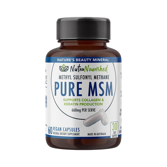 Light Gray MSM Capsules – 660mg – 60 Vegan Caps – Joint & Cartilage Support – Made in Australia